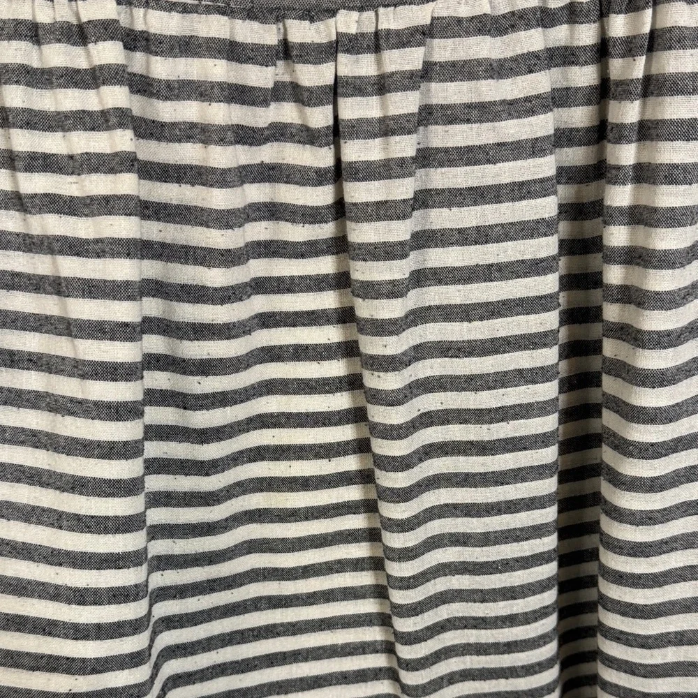 POL Striped Black and Grey Tunic Medium